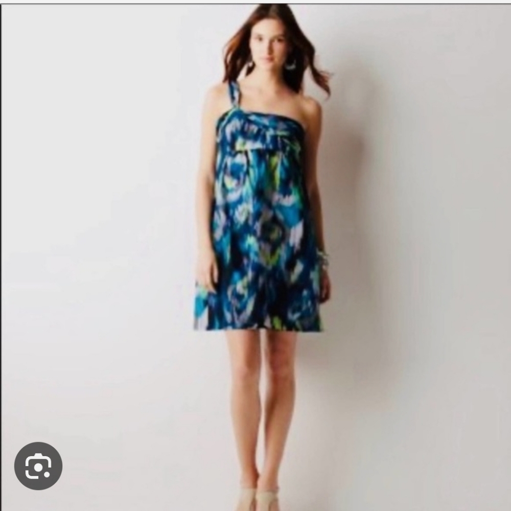 Brand New Ann Taylor Loft Off the Shldr. Sundress size 2, Multicolored Blue/grn